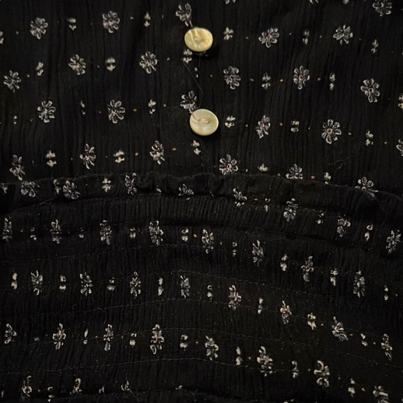 Aeropostale Navy/Floral/Smocked Mini Dress - Picture 6 of 10